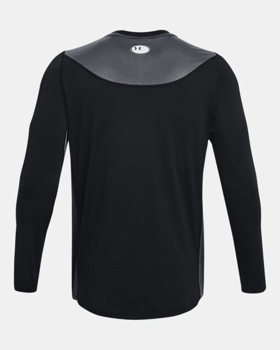 Men's HeatGear® Vent Fitted Long Sleeve, Black, pdpMainDesktop image number 5